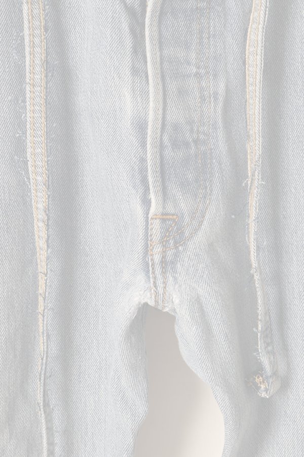 画像4:  {SOLD} Jeanie Blue ジーニーブルー Over Size Repair Denim（W/Inseam Code)/Lサイズ-D {-BEA}  :JB008-L-D  (4)