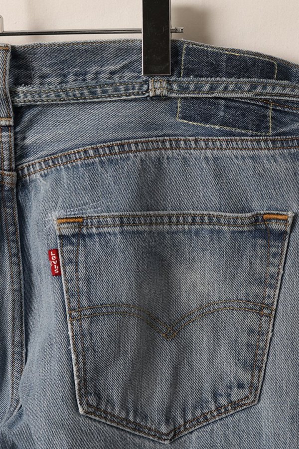 画像5: Jeanie Blue ジーニーブルー Over Size Repair Denim（W/Inseam Code)/Lサイズ-D{-BEA} (5)