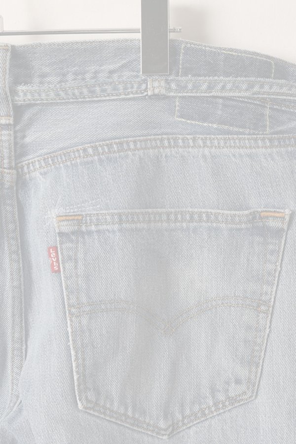 画像5:  {SOLD} Jeanie Blue ジーニーブルー Over Size Repair Denim（W/Inseam Code)/Lサイズ-D {-BEA}  :JB008-L-D  (5)