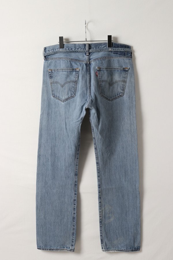 画像6: Jeanie Blue ジーニーブルー Over Size Repair Denim（W/Inseam Code)/Lサイズ-D{-BEA} (6)
