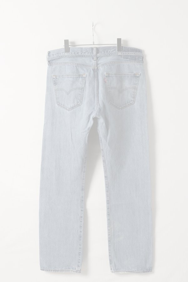 画像6:  {SOLD} Jeanie Blue ジーニーブルー Over Size Repair Denim（W/Inseam Code)/Lサイズ-D {-BEA}  :JB008-L-D  (6)