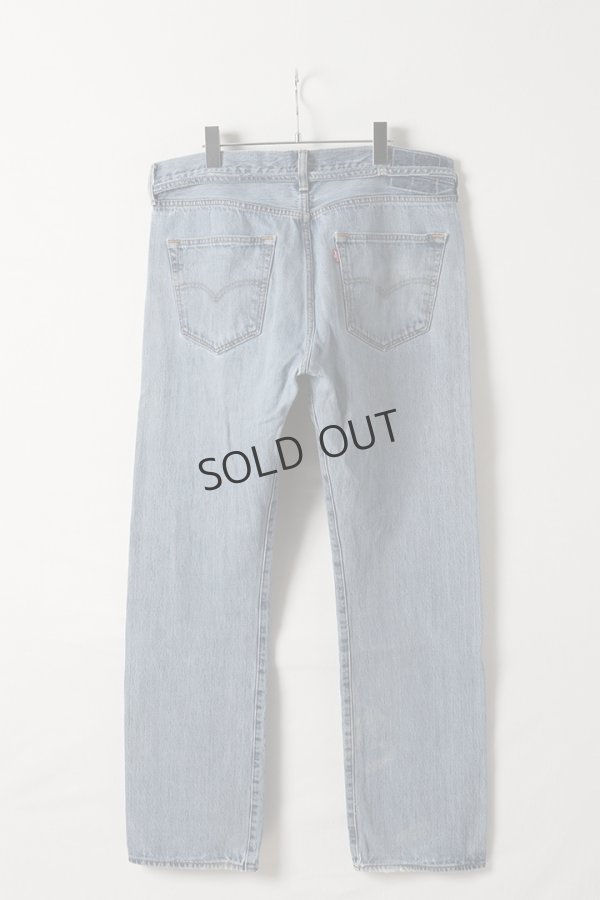 画像6: {SOLD}Jeanie Blue ジーニーブルー Over Size Repair Denim（W/Inseam Code)/Lサイズ-D{-BEA} (6)