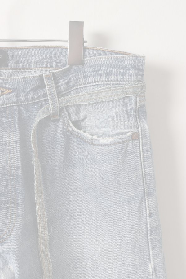 画像4:   Jeanie Blue ジーニーブルー Over Size Repair Denim（W/Inseam Code)/Lサイズ-E {-BEA}  :JB008-L-E  (4)