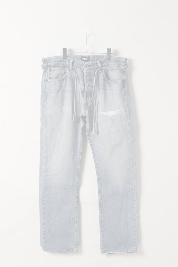 画像1:   Jeanie Blue ジーニーブルー Over Size Repair Denim（W/Inseam Code)/Mサイズ-A {-BEA}  :JB008-M-A  (1)