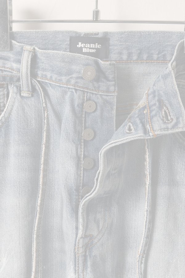 画像2:   Jeanie Blue ジーニーブルー Over Size Repair Denim（W/Inseam Code)/Mサイズ-A {-BEA}  :JB008-M-A  (2)