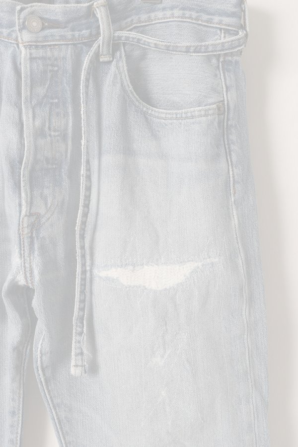 画像3:   Jeanie Blue ジーニーブルー Over Size Repair Denim（W/Inseam Code)/Mサイズ-A {-BEA}  :JB008-M-A  (3)