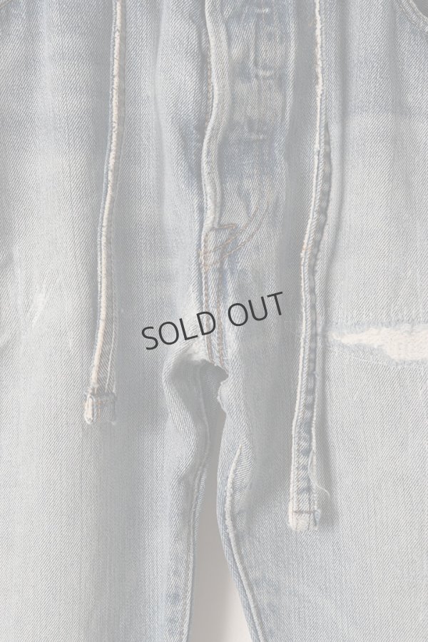 画像4: {SOLD}Jeanie Blue ジーニーブルー Over Size Repair Denim（W/Inseam Code)/Mサイズ-A{-BEA} (4)