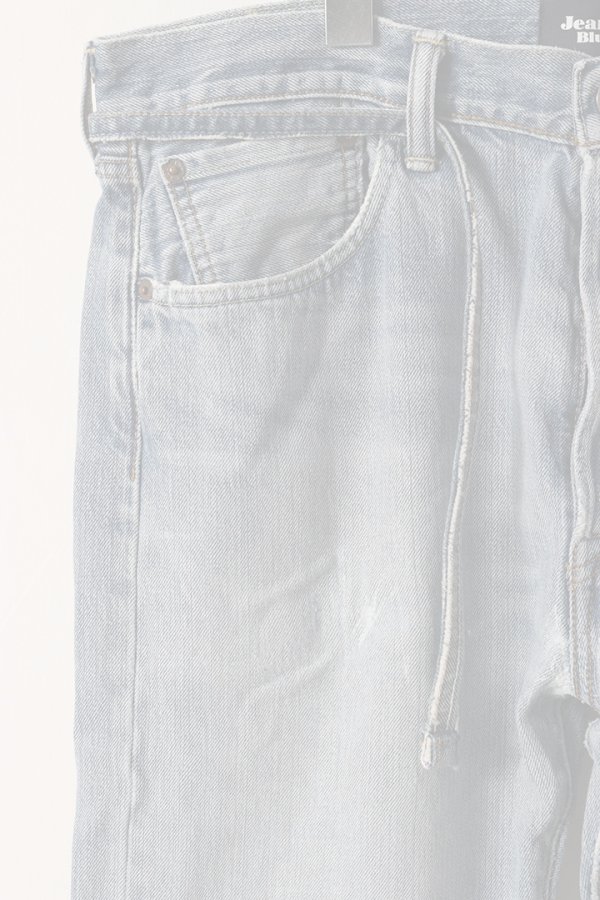 画像5:   Jeanie Blue ジーニーブルー Over Size Repair Denim（W/Inseam Code)/Mサイズ-A {-BEA}  :JB008-M-A  (5)