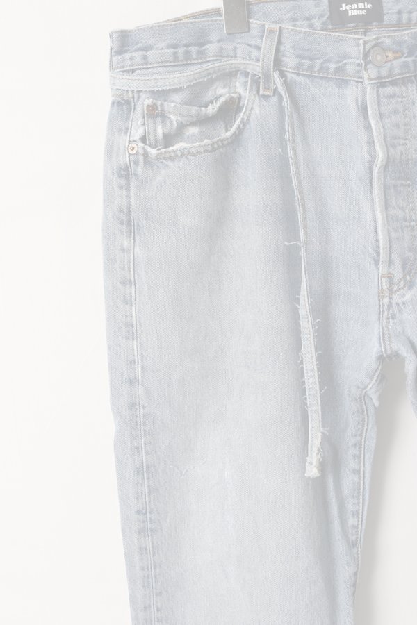 画像4:   Jeanie Blue ジーニーブルー Over Size Repair Denim（W/Inseam Code)/Mサイズ-B {-BEA}  :JB008-M-B  (4)