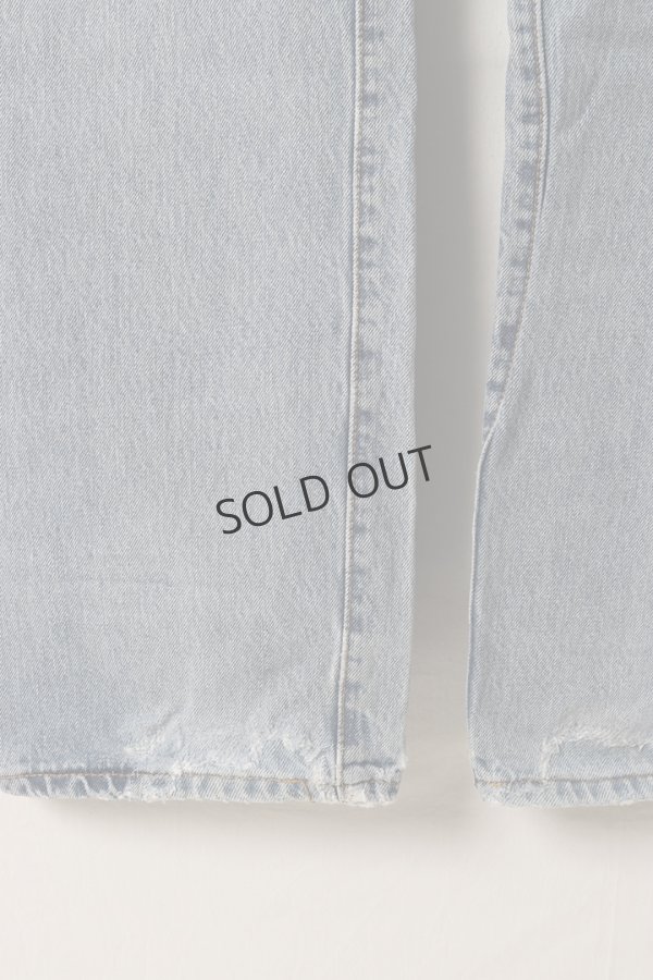 画像6: {SOLD}Jeanie Blue ジーニーブルー Over Size Repair Denim（W/Inseam Code)/Mサイズ-B{-BEA} (6)
