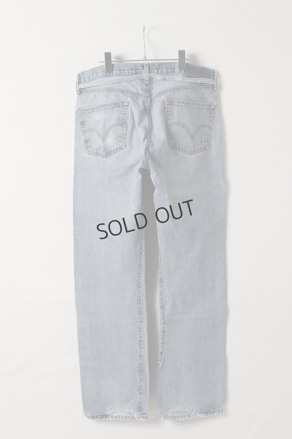 画像7: {SOLD}Jeanie Blue ジーニーブルー Over Size Repair Denim（W/Inseam Code)/Mサイズ-B{-BEA} (7)