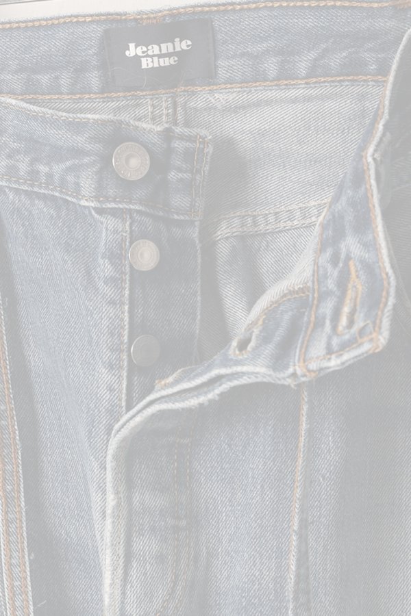 画像2:   Jeanie Blue ジーニーブルー Over Size Repair Denim（W/Inseam Code)/XLサイズ-A {-BEA}  :JB008-XL-A  (2)