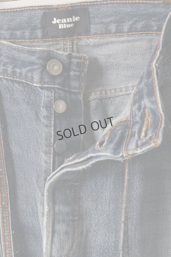 画像2: Jeanie Blue ジーニーブルー Over Size Repair Denim（W/Inseam Code)/XLサイズ-A{-BEA} (2)