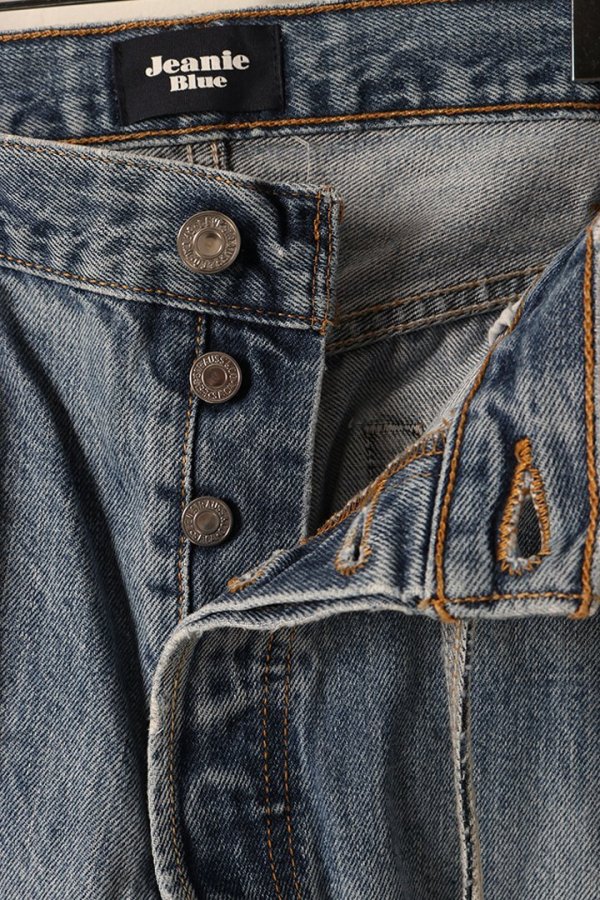 画像2: Jeanie Blue ジーニーブルー Over Size Repair Denim（W/Inseam Code)/XLサイズ-B{-BEA} (2)