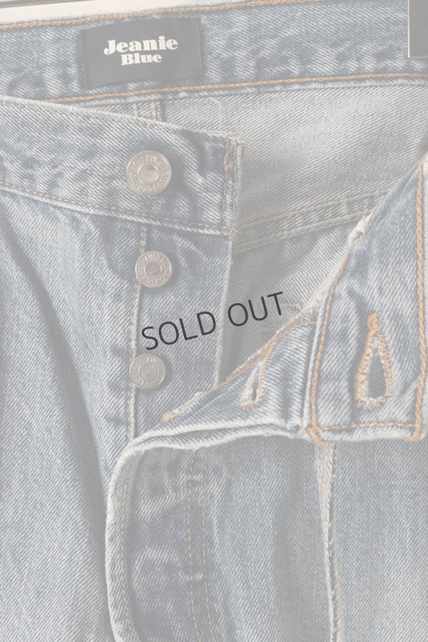 画像2: {SOLD}Jeanie Blue ジーニーブルー Over Size Repair Denim（W/Inseam Code)/XLサイズ-B{-BEA} (2)