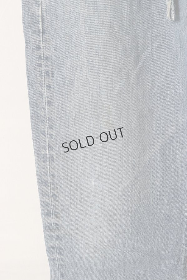 画像4: {SOLD}Jeanie Blue ジーニーブルー Over Size Repair Denim（W/Inseam Code)/XLサイズ-B{-BEA} (4)
