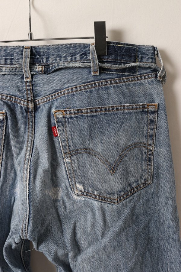 画像6: Jeanie Blue ジーニーブルー Over Size Repair Denim（W/Inseam Code)/XLサイズ-B{-BEA} (6)