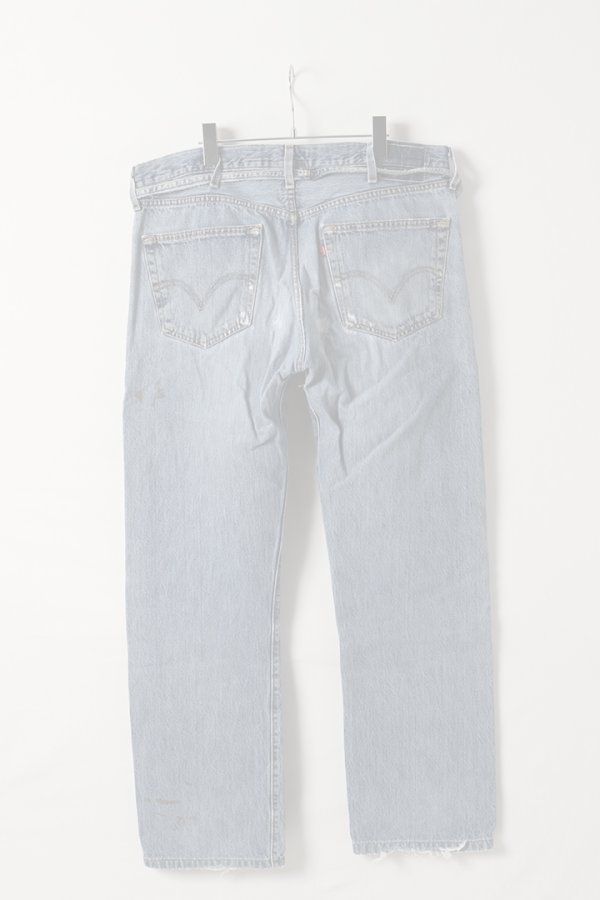 画像7:  {SOLD} Jeanie Blue ジーニーブルー Over Size Repair Denim（W/Inseam Code)/XLサイズ-B {-BEA}  :JB008-XL-B  (7)