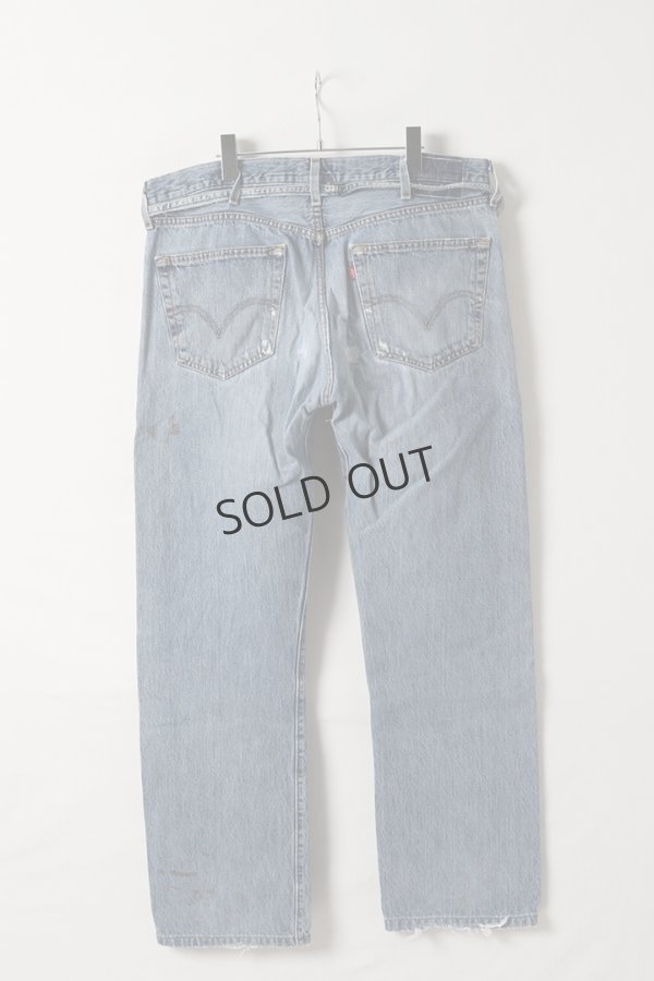 画像7: {SOLD}Jeanie Blue ジーニーブルー Over Size Repair Denim（W/Inseam Code)/XLサイズ-B{-BEA} (7)