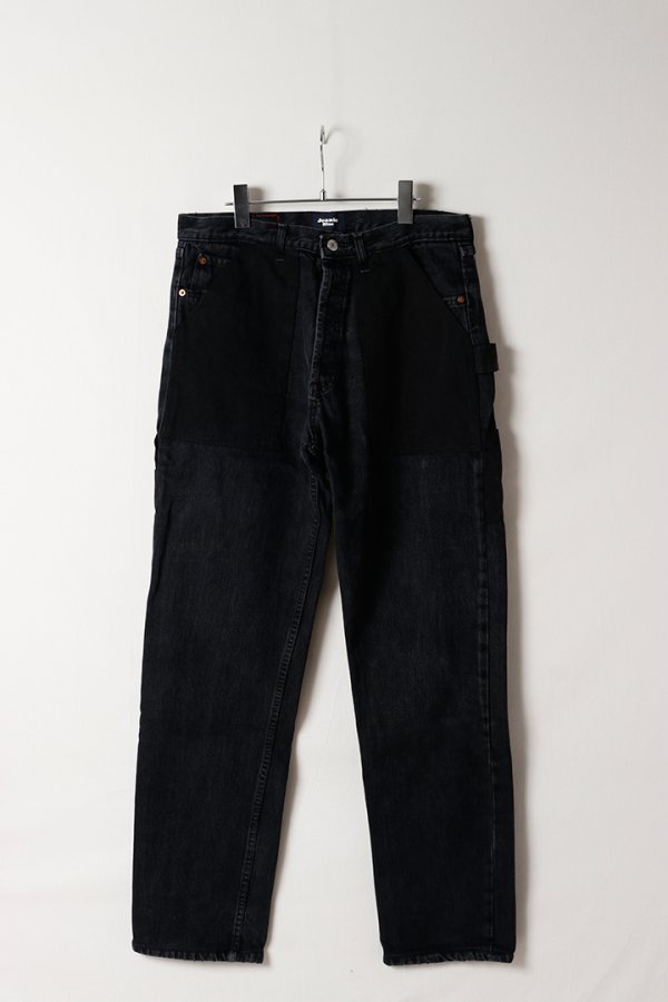 画像1: Jeanie Blue ジーニーブルー Black Work Denim{-BES} (1)