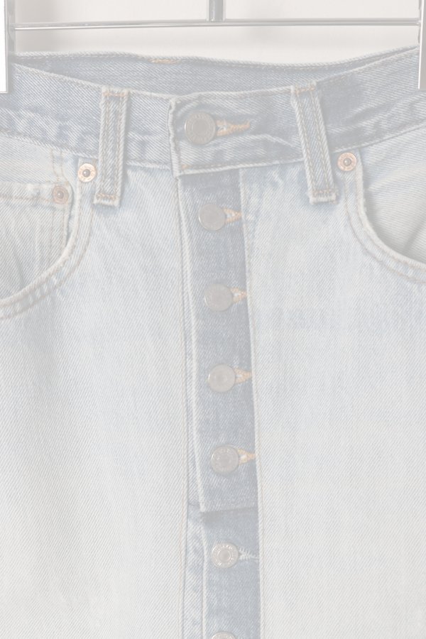画像2:  {SOLD} Jeanie Blue ジーニーブルー Button Fly Skirt {-BES}  :JB015  (2)
