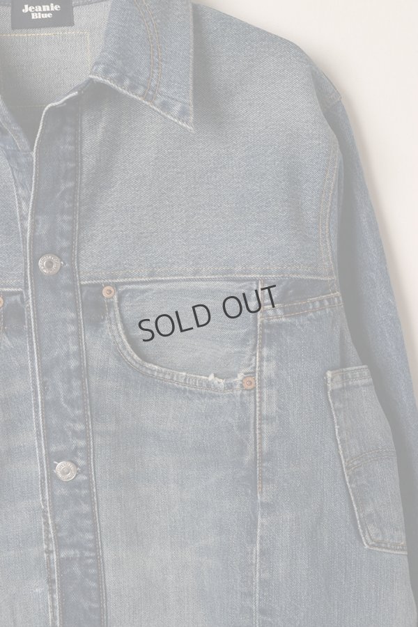画像3: {SOLD}Jeanie Blue ジーニーブルー Standard Jacket／XLサイズ-A{-BEA} (3)