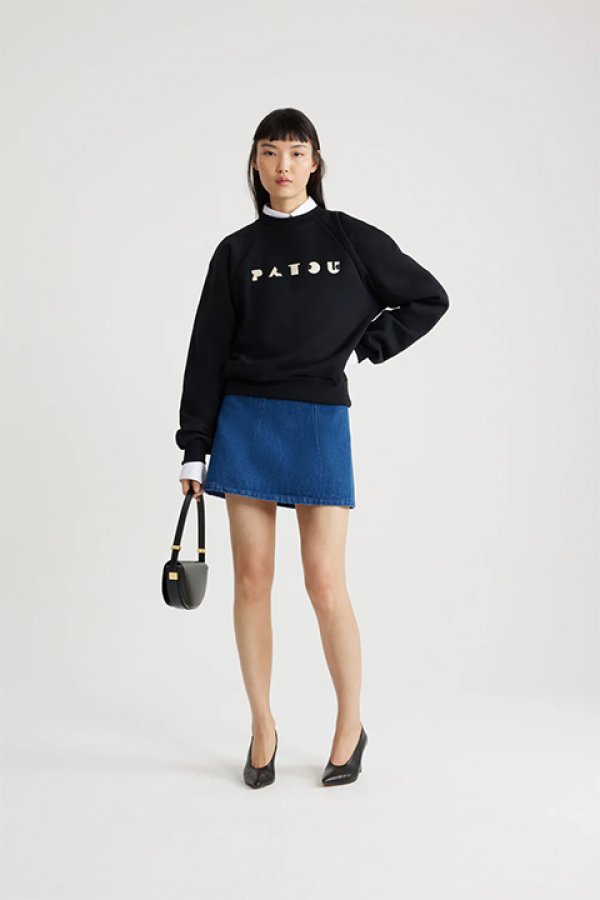 画像3: 【 30%OFF セール86,900円→60,830円】 PATOU パトゥ オーガニックコットン エンブロイダリー アール デコ パトゥー スウェットシャツ{-BDA} (3)