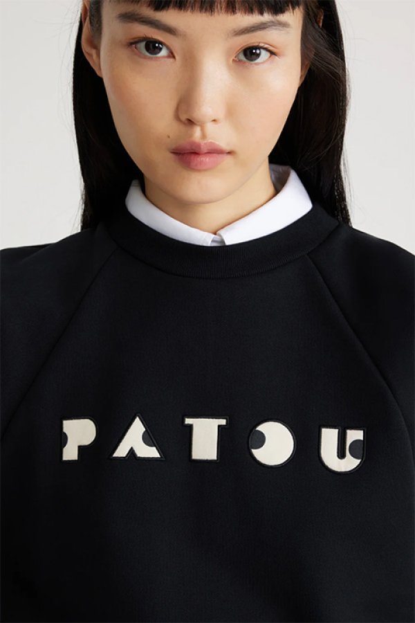 画像5: 【 30%OFF セール86,900円→60,830円】 PATOU パトゥ オーガニックコットン エンブロイダリー アール デコ パトゥー スウェットシャツ{-BDA} (5)