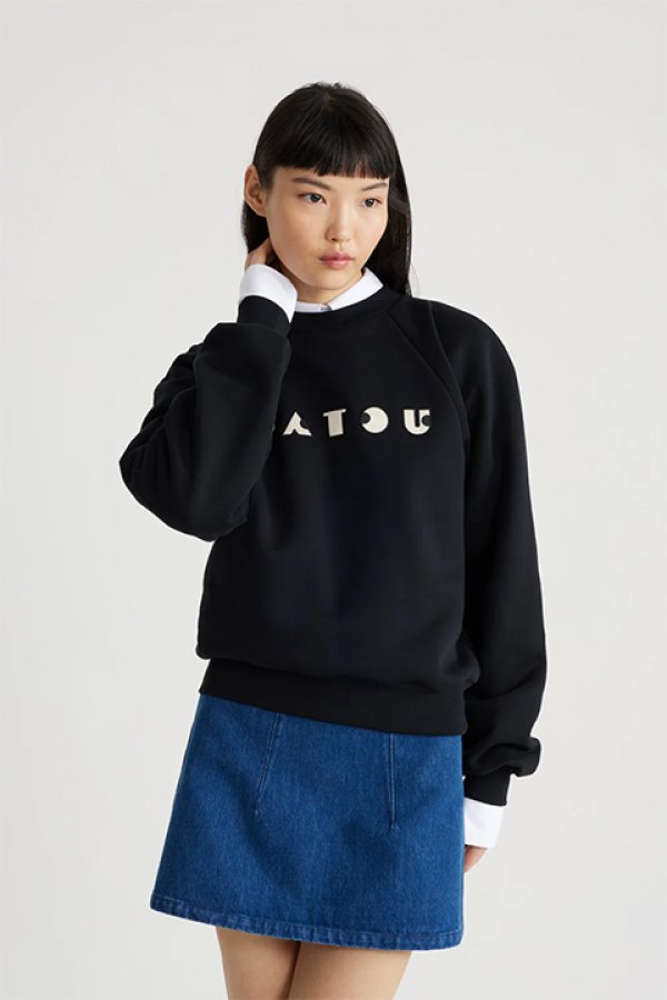 画像6: 【 30%OFF セール86,900円→60,830円】 PATOU パトゥ オーガニックコットン エンブロイダリー アール デコ パトゥー スウェットシャツ{-BDA} (6)