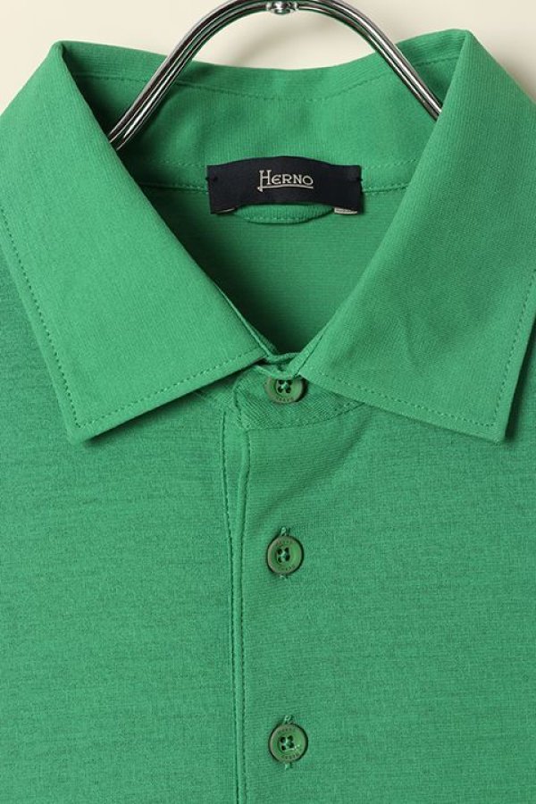 画像2: 【 30%OFF セール30,800円→21,560円】 HERNO ヘルノ クレープジャージー ポロシャツ{JPL00115U520057410-BCS} (2)