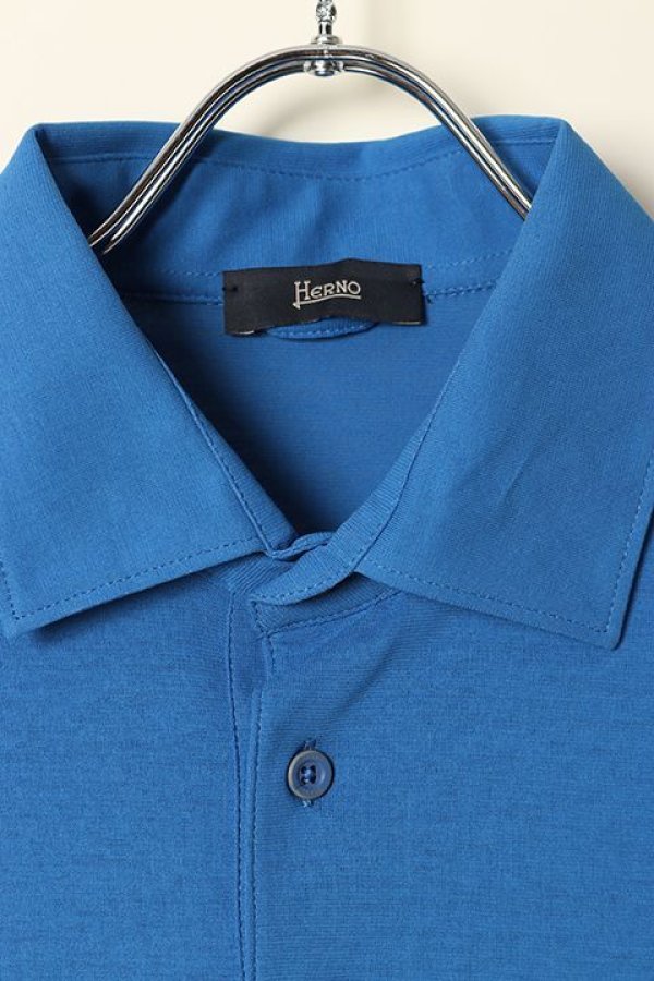 画像2: 【 30%OFF セール30,800円→21,560円】 HERNO ヘルノ クレープジャージー ポロシャツ{JPL00115U520059012-BCS} (2)
