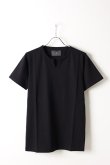 画像1: {SOLD}T' ティー "SEA ISLAND COTTON" LUXSIC 100％(20/1) Key Neck Short Sleeve BASIC{K01-BLK-AIS} (1)