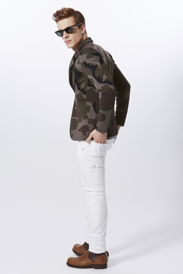 画像7: ▽ 70%OFF アウトレットセールセール104,500円→31,350円▽ AKM エイケイエム CASHWOOL CAMO 2B JKT{-AEA} (7)