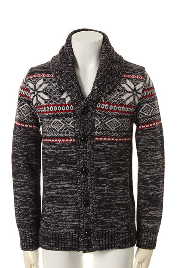 画像2: ▽ 70%OFF アウトレットセールセール68,200円→20,460円▽ AKM エイケイエム CASHWOOL SHAWL CARDIGAN(SNOW){K074-WOL006-P57-AFA} (2)