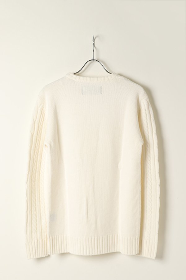 画像5: 【 30%OFF セール44,000円→30,800円】 AKM エイケイエム CASHWOOL CABLE CREW{-AFA} (5)