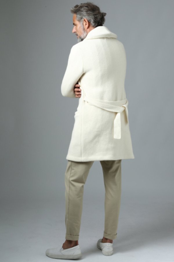 画像3: 【 30%OFF セール148,500円→103,950円】 AKM エイケイエム SPONGE MERINO【PLAIN】 SHAWL GOWN{-AHA} (3)