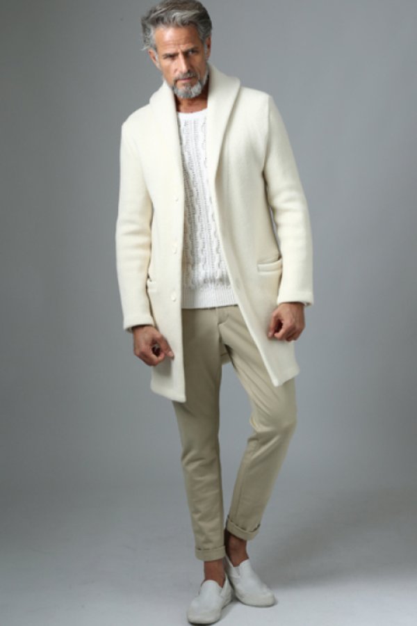 画像5: 【 30%OFF セール148,500円→103,950円】 AKM エイケイエム SPONGE MERINO【PLAIN】 SHAWL GOWN{-AHA} (5)