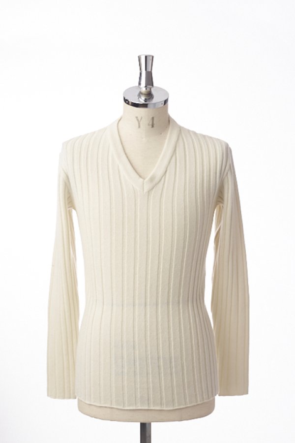 画像3: 【 30%OFF セール52,800円→36,960円】 AKM エイケイエム RIB V-NECK{-AHA} (3)