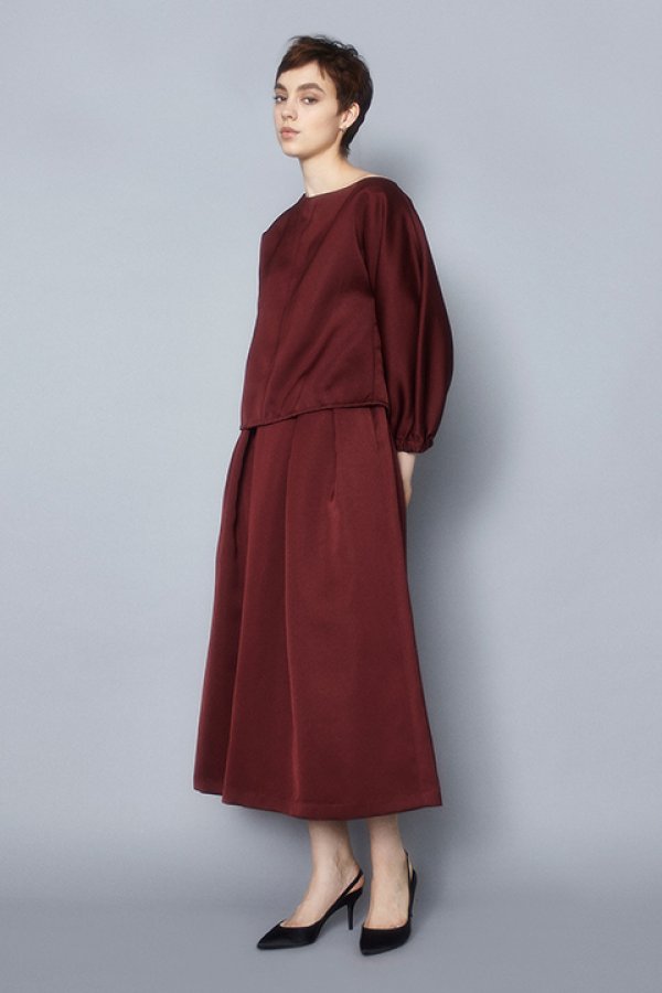 画像2: 【 50%OFF セール35,200円→17,600円】 Kaon カオン Double Satin Skirt{-AGA} (2)