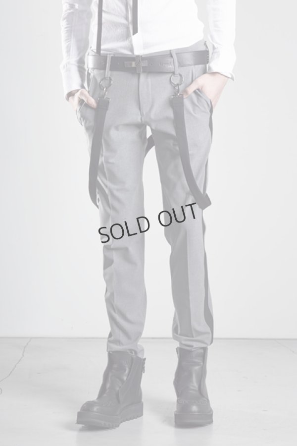 画像1: kiryuyrik キリュウキリュウ STRETCH TROPICAL SUSPENDER SLACKS{KF-HP21-901-1GRY-AHA} (1)