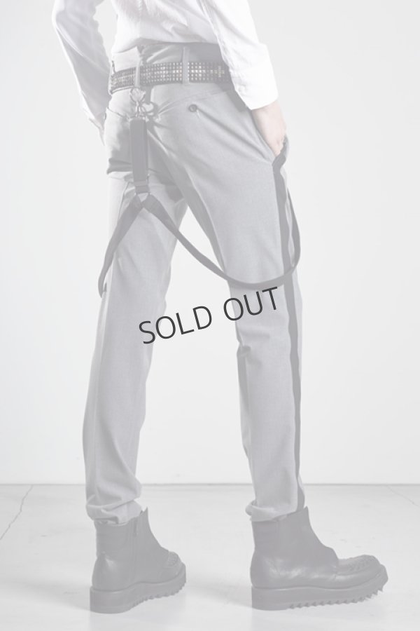 画像2: kiryuyrik キリュウキリュウ STRETCH TROPICAL SUSPENDER SLACKS{KF-HP21-901-1GRY-AHA} (2)