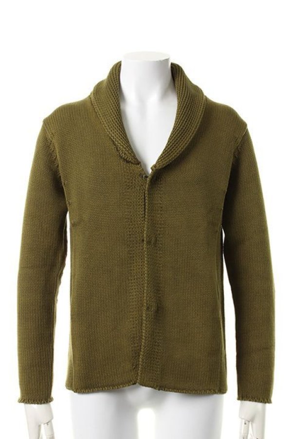 画像1: VADEL バデル low gage knit blast finish 3H shawl cardigan{KJ006-KNT05-62(KJ008-KNT05-62)-ADS} (1)