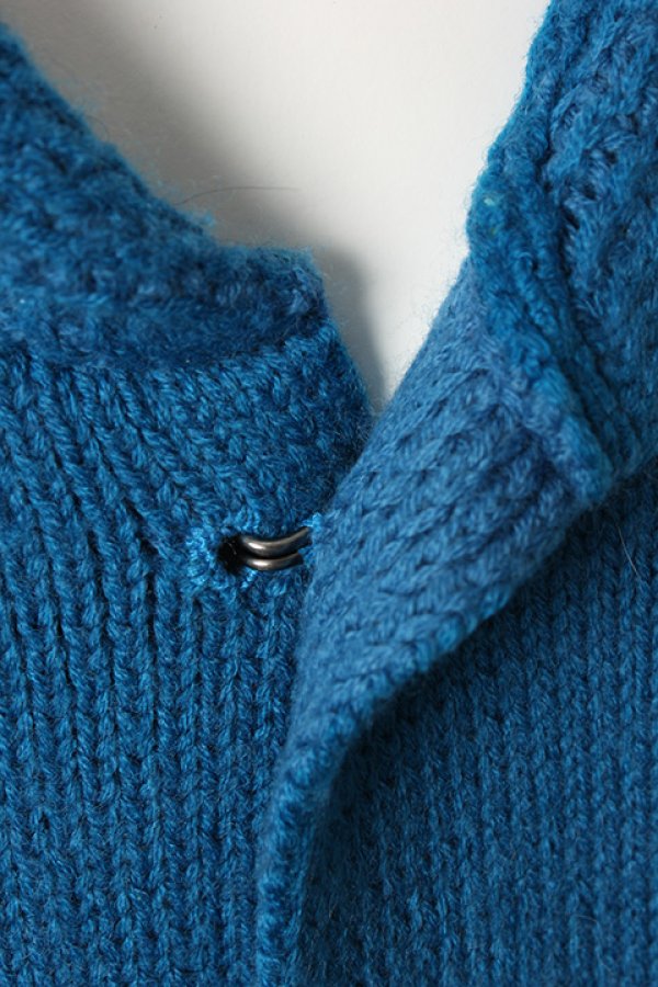 画像4: VADEL バデル pigment dyed blast finish 3 hook shawl cardigan{-ADA} (4)