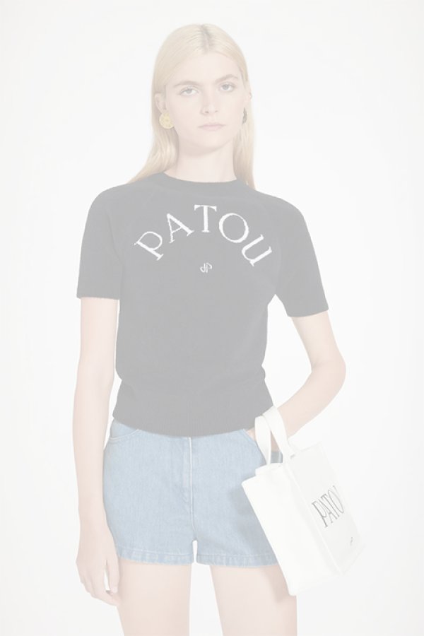 画像1:  {SOLD} PATOU パトゥ コットンブレンド パトゥジャカードニットトップ{-BDS} (1)