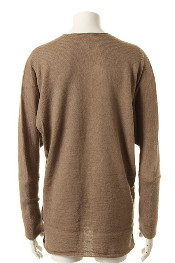 画像2: 【 50%OFF セール37,400円→18,700円】 kiryuyrik キリュウキリュウ Dolman V Neck Knit{KP-HK07-108-2BRW-ADA} (2)