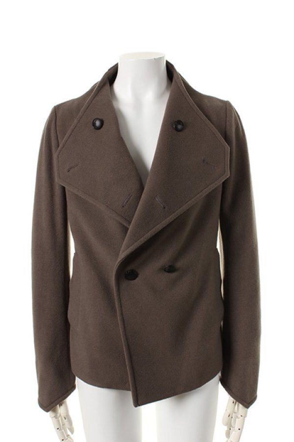 画像2: 【 50%OFF セール70,400円→35,200円】 kiryuyrik キリュウキリュウ Lamb Mossa Lapel Short Jacket{KT-HJ05-104-1KHA-AEA} (2)