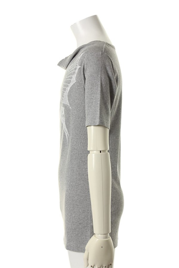 画像3: 【 50%OFF セール16,500円→8,250円】 【underbar 15th Exclusive】kiryuyrik キリュウキリュウ Drape Neck T-Shirts with Swarovski crystal{KX-HT13KAI-15UBCHO-2GRY-AFS} (3)