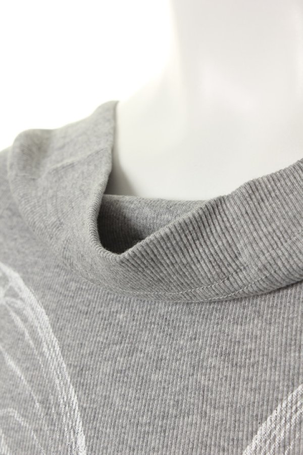 画像4: 【 50%OFF セール16,500円→8,250円】 【underbar 15th Exclusive】kiryuyrik キリュウキリュウ Drape Neck T-Shirts with Swarovski crystal{KX-HT13KAI-15UBCHO-2GRY-AFS} (4)