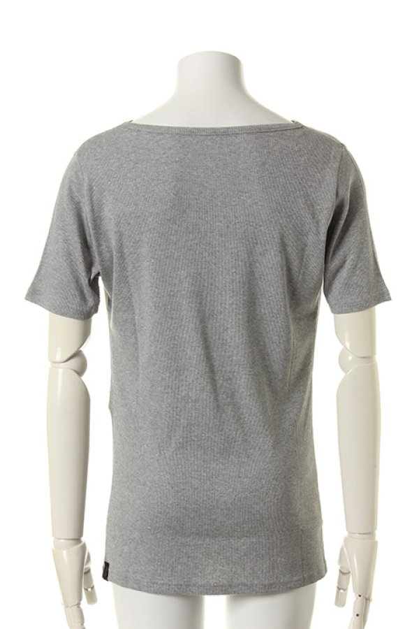 画像2: 【 50%OFF セール14,300円→7,150円】 【underbar 15th Exclusive】kiryuyrik キリュウキリュウ Drape Neck T-Shirts{KX-HT13KAI-15UBCHOPT-2GRY-AFS} (2)