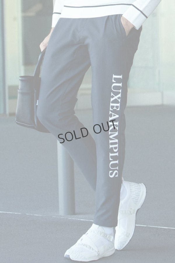画像1: {SOLD}LUXEAKMPLUS リュクスエイケイエムプラス ゴルフ サイドロゴグラフェンストレッチロングパンツ{-BDA} (1)